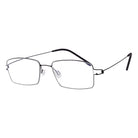 Blick Optical classic rectangular eyeglasses with a slim black metal frame and adjustable nose pads.