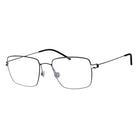 Blick Optical lightweight black metal square prescription eyeglasses with thin rims and adjustable nose pads.