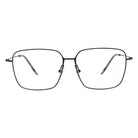 Blick Optical classic square metal frame glasses in black with thin rims and adjustable nose pads