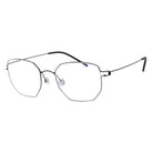 Blick Optical geometric metal frame eyeglasses with a slim black profile and adjustable nose pads on a white background