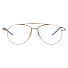 Blick Optical gold metal aviator glasses with a classic double bridge design and slim, minimalist frames.