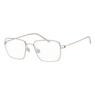 Blick Optical lightweight metal square prescription eyeglasses with a sleek thin-rimmed gold frame and adjustable pads.