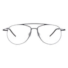 Blick Optical matte black aviator optical frames featuring a sleek double-bridge design and lightweight metal build.