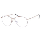 Blick Optical rose gold metal aviator eyeglasses with a double-bridge design and slim minimalist frames.