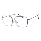 Blick Optical classic square metal frame glasses in black with thin rims and adjustable nose pads.